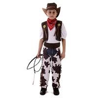Boys Kids Childrens Cowboy Wild West Sheriff Fancy Dress Costume Outfit (7-9 years)
