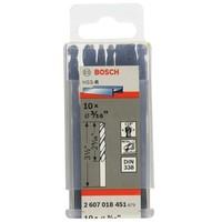 Bosch 2607018451 HSS-R Din 338 3/16 x 2 5/16 x 3 1/2-Inch Metal Drill Bits (10-Piece)