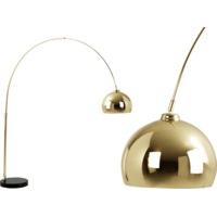 Bow, Large Floor Lamp Brass and Black Marble