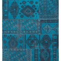 bohemian blue lagoon tribal flatweave rug louis de poortere 230x230