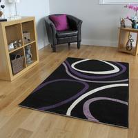 bombay soft black purple high quality rugs 9050 70cm x 130cm 24 x 44