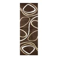 Bombay Modern Chocolate Brown & Beige Rug 9050 - 60cm x 240cm (2\' x 7\'10\