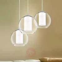 bolsano 3 bulb glass hanging light