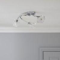 Borrello Swirl Chrome Effect 3 Lamp Ceiling Light