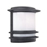 bollard wall lamp cast aluminium in black