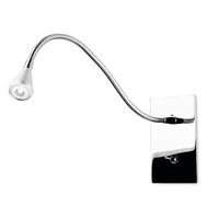 Book LED Flexible Switched Reading Wall Light in Chrome