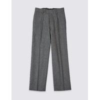 boys wool blend trousers with supercrease