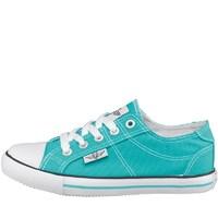 Board Angels Girls Vulcanised Canvas Pumps Aqua