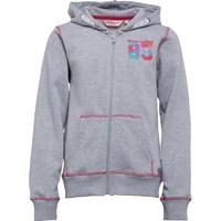 board angels girls zip through hoody with chest print and contrast sti ...