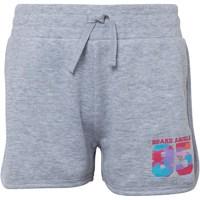 board angels girls fleece shorts grey marl