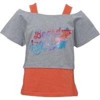 board angels girls mock two piece top grey marlcoral