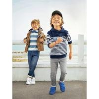 Boys 2-in-1 Effect Polo Shirt black striped