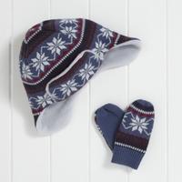 Boys Fairisle Hat and Mitts Set (1-6yrs)