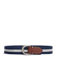 Boys Striped Webbing Belt - Persian Blue