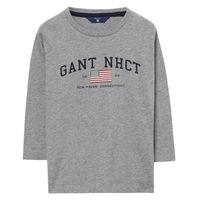 Boys Long-sleeved Nhct T-shirt 9-15 Yrs - Grey Melange