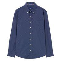 Boy Broadcloth Dot Print Shirt - Yale Blue