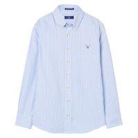 Boy Tech Prep  Oxford Stripe Shirt - Palace Blue