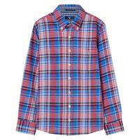 Boy Double Faced Check Shirt - Bright Red