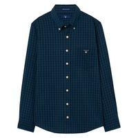 Boy Windblown Oxford Check Shirt - Persian Blue