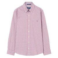 boy tech prep oxford gingham shirt bright red