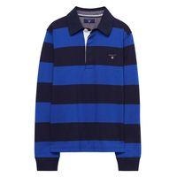 Boys Bar Striped Rugby Shirt 3-8 Yrs - Nautical Blue