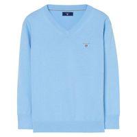 Boys Lightweight V-neck Jumper 3-8 Yrs - Capri Blue