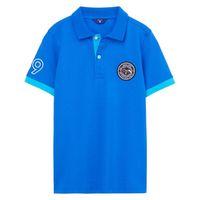 Boys Contrast Collar Polo Shirt 3-15 Yrs - Nautical Blue