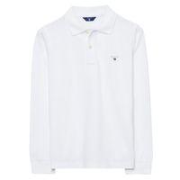 Boys Long-sleeved Polo Shirt 9-14 Yrs - White