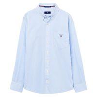 Boys Banker Stripe Shirt 9-15 Yrs - Hamptons Blue