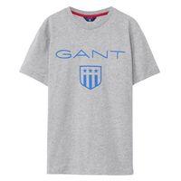 Boys Shield T-shirt 3-15 Yrs - Grey Melange