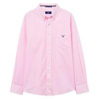 Boys Banker Stripe Shirt 9-15 Yrs - Bright Pink