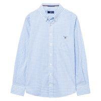 Boys Gingham Shirt 9-15 Yrs - Hamptons Blue