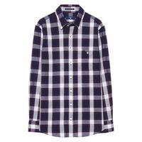 Boys Pin Dotted Plaid Check Shirt 3-15 Yrs - Purple Fig