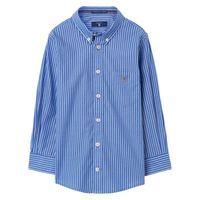 Boys Broadcloth Pinstripe Shirt 3-8 Yrs - Nautical Blue