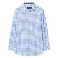 Boys Broadcloth Gingham Shirt 3-8 Yrs - Hamptons Blue