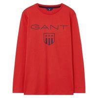 Boy Gant Shield Long Sleeve T-shirt - Bright Red