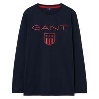 Boy Gant Shield Long Sleeve T-shirt - Evening Blue