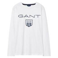 Boy Gant Shield Long Sleeve T-shirt - White
