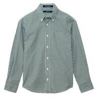 Boys Gingham Shirt 9-15 Yrs - Bottle Green