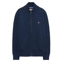 Boys College Zip Cardigan 9-15 Yrs - Marine Melange