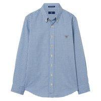 Boy Tech Prep  Oxford Gingham Shirt - Palace Blue