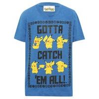 boys pokemon pikachu character gotta catch em all slogan print short s ...