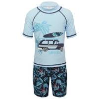 boys short sleeve high neck surf beach graphic tropical print rash gua ...