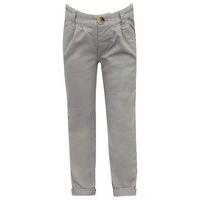 Boys Kite and Cosmic cotton stretch fabric slim leg adjustable waistband turn up chino trousers - Grey
