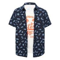 boys 100 cotton white california surf graphic t shirt and navy palm tr ...