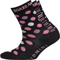 Board Angels Girls Three Pack Socks Black Multi