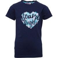 Board Angels Girls Print Heart T-Shirt Navy