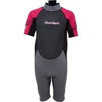 board angels girls shortie wetsuit blackpinkgrey