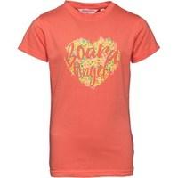 Board Angels Girls Print Heart T-Shirt Coral