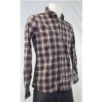 Boden 13-14Y cotton checked long sleeved boys shirt mini Boden - Size: 13 - 14 Years - Brown - Long sleeved